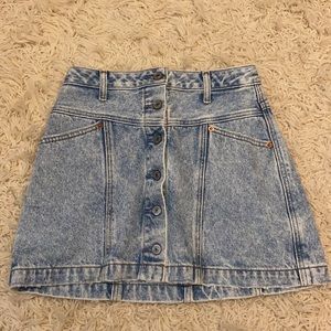 Denim A&F Natural Rise Skirt